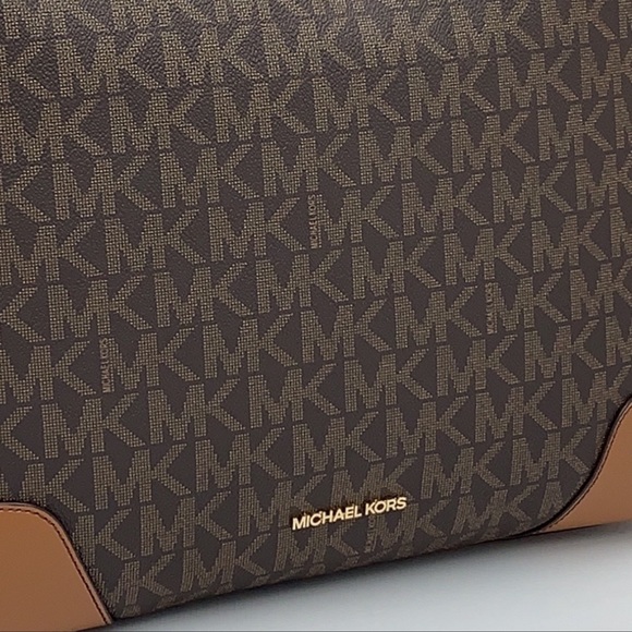 MICHAEL KORS CROSBY LARGE SHOULDER BAG BROWN SIGNT - Picture 12 of 16